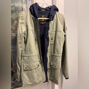 Element Green Jacket with Navy Lining